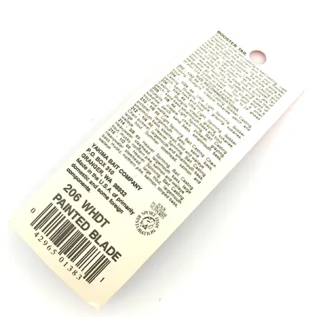 Worden’s Original Rooster Tail Painted Blade Cuillère, Blanc, 1,7g, #6792