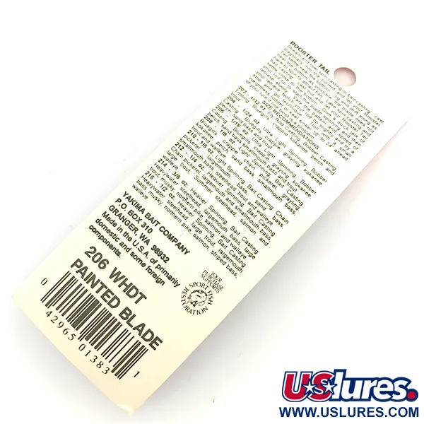 Worden’s Original Rooster Tail Painted Blade Cuillère, Blanc, 1,7g, #6792