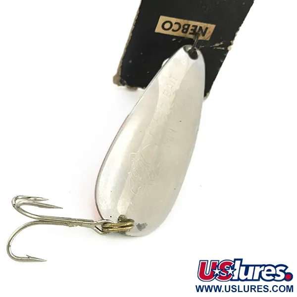Nebco FlashBait 266 Cuillère, Rouge / Blanc / Nickel, 10g, Simple, #6801
