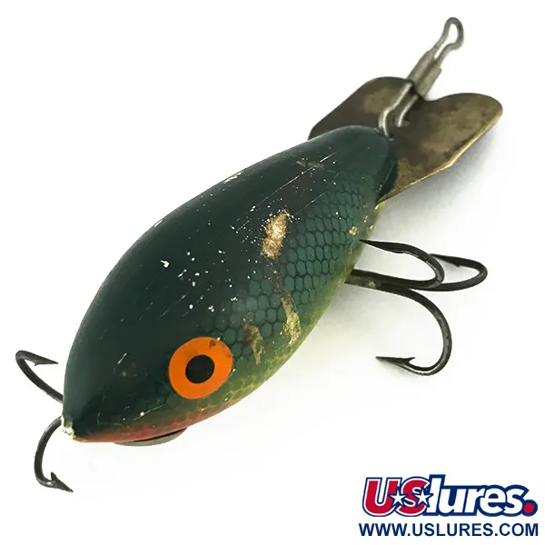 Bomber 400 series Poisson Nageur, Vert/Jaune, 12,5g, Leurre Bois, #6809