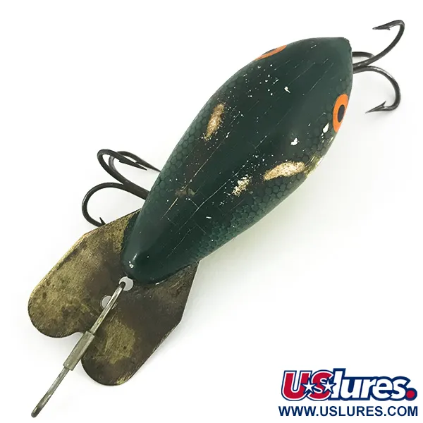Bomber 400 series Poisson Nageur, Vert/Jaune, 12,5g, Leurre Bois, #6809