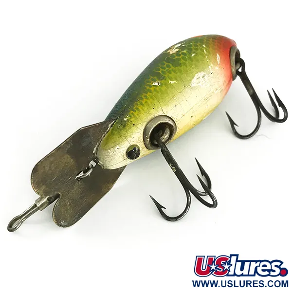 Bomber 400 series Poisson Nageur, Vert/Jaune, 12,5g, Leurre Bois, #6809
