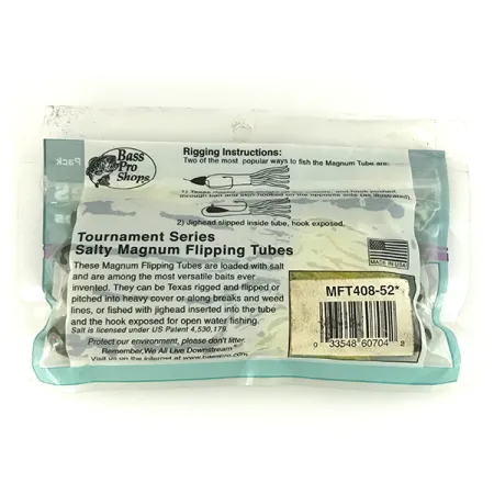 Bass Pro Shops Salty Magnum Tubes leurre souple, Green Pumpkin, #6833