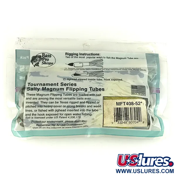 Bass Pro Shops Salty Magnum Tubes leurre souple, Green Pumpkin, #6833