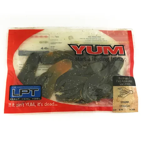 YUM Yum Chunk Leurres Souples, Crawdad, 9cm, Technologie LPT, #6835