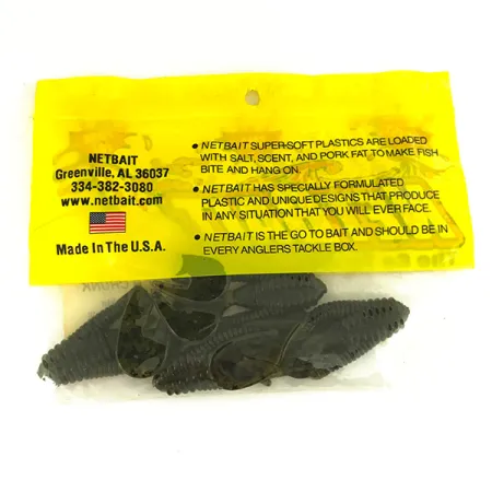 Netbait Kickin B Chunk Leurre souple, Green Pumpkin, 7.5cm, #6836