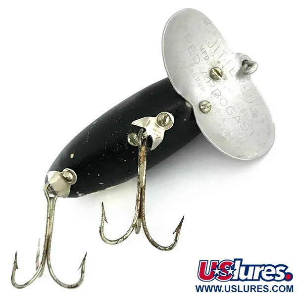 Fred Arbogast Jitterbug Leurre Surface, Noir, 14g, Bavette Métal, #6857