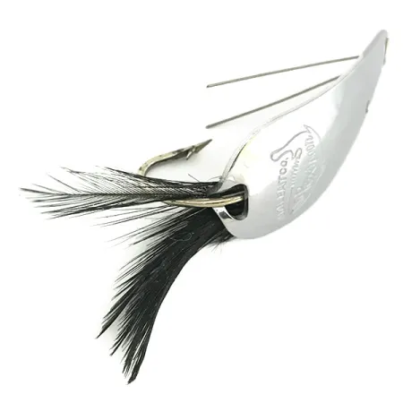Weezel bait Rex Spoon Cuillère, Nickel / Noir, 12,5g, Anti-herbe, #6879