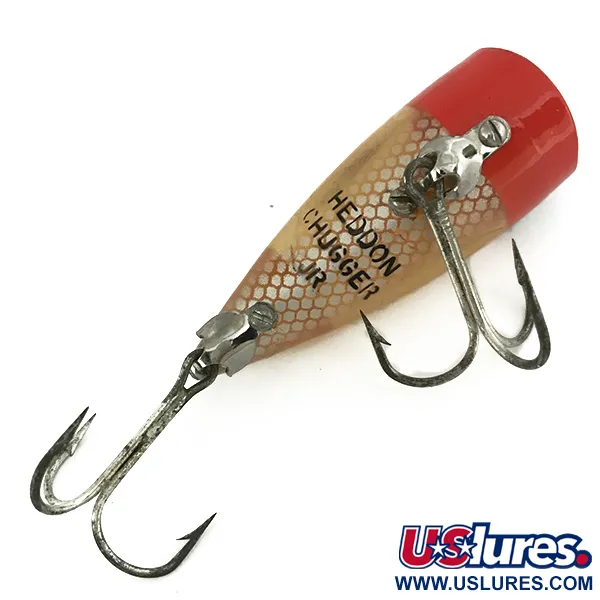 Heddon Chugger JR Leurre Surface, Rouge/Blanc, 10g, Bouche Concave, #6882