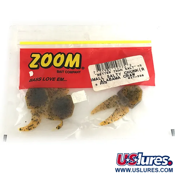 Zoom Small Salty Chunk Leurre Souple, Alabama Craw, 6,5cm, Trailer, #6894