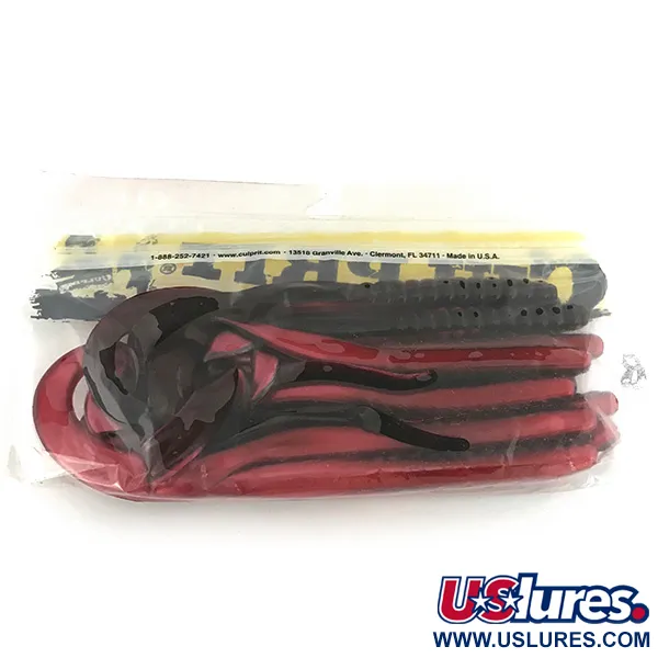 Culprit Original Worm leurre souple, Red Shad, 14cm, Ribbon Tail, #6897