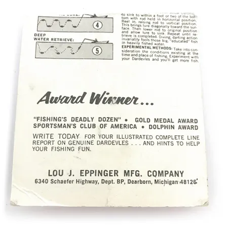 Eppinger Dardevle Midget Cuillère, Rouge/Blanc/Nickel, 5.3g, #816