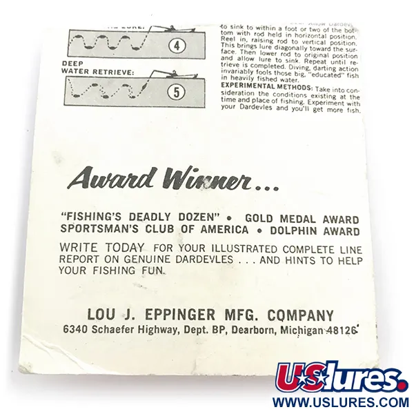 Eppinger Dardevle Midget Cuillère, Rouge/Blanc/Nickel, 5.3g, #816