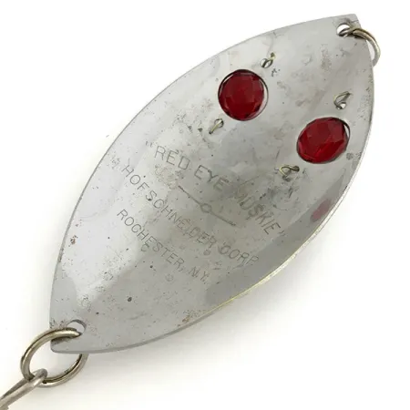 Hofschneider Red Eye Muskie Cuillère, Nickel / Red Eyes, 65g, #6923