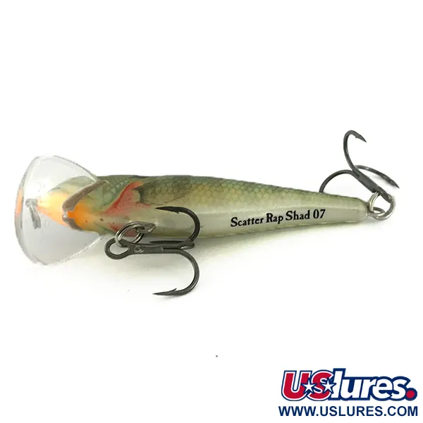Rapala Scatter Rap Shad SCRS07 Leurre, Perche, 7g, Bavette Scatter, #6943