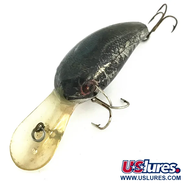 Cotton Cordell Big O Crankbait, Black/Silver/Gold, 10g, Flottant, #6944