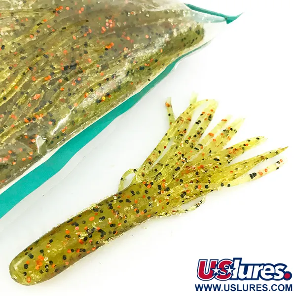 Bass Pro Shops Tournament Series Tube, Green Pumpkin / Red, 8,9cm, #6955