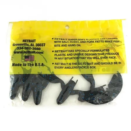 NetBait Chunk Sr Leurre Souple, Black Blue, 7,5cm, Jig Trailer, #6956