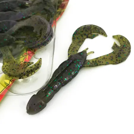 Strike King Rage Tail Leurre souple, Hard Candy, 10cm, Arôme café, #6958