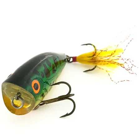 Heddon Pop'n Image Jr. Popper, Bullfrog, 9g, Plume de queue, #6962