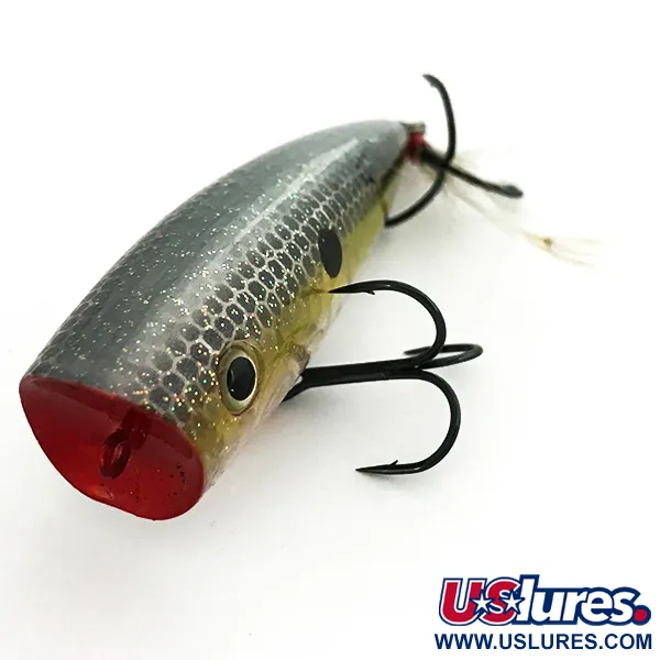 Strike King Spit-N-King Popper, Or/Argent, 14g, Plumes, #6966