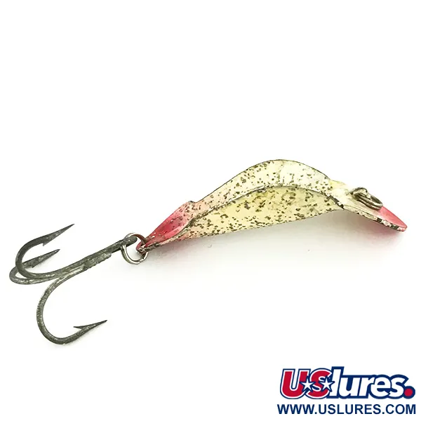 Buck Perry Spoonplug Cuillère, Blanc/Rouge/Pailleté Argent, 5g, #6984