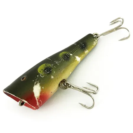 Creek Chub Plunker Popper de Surface, Frog, 5.5g, Vintage, #7011