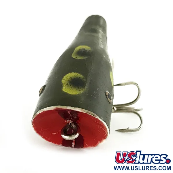 Creek Chub Plunker Popper de Surface, Frog, 5.5g, Vintage, #7011