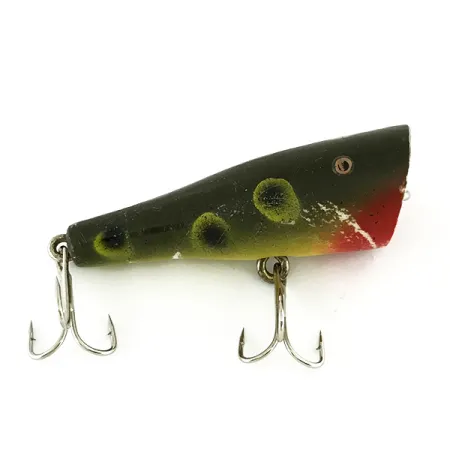 Creek Chub Plunker Popper de Surface, Frog, 5.5g, Vintage, #7011