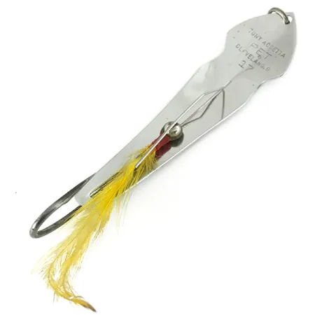 Tony Accetta Pet Spoon 17 Cuiller, Chrome, 21g, Plume Jaune, #7025