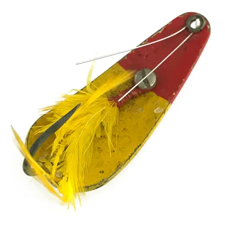 Weezel bait Rex Spoon Cuillère, Jaune / Rouge, 12.5g, Anti-herbe, #7070