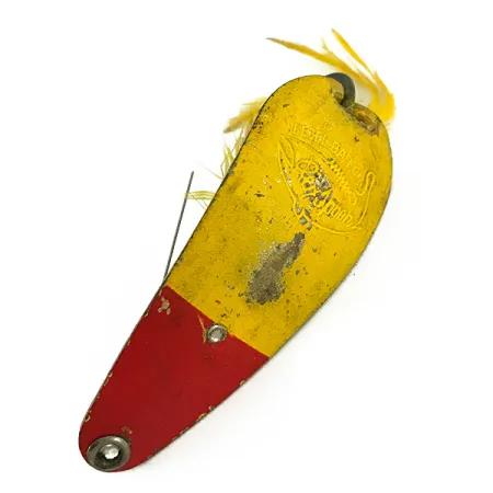Weezel bait Rex Spoon Cuillère, Jaune / Rouge, 12.5g, Anti-herbe, #7070
