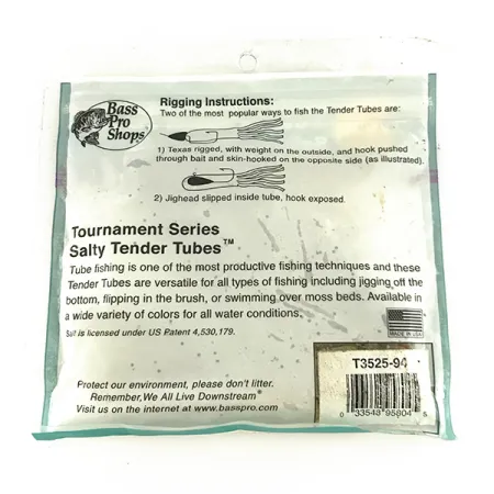 Bass Pro Shops Salty Tender Tubes leurre, Green Pumpkin, 9cm, #7089