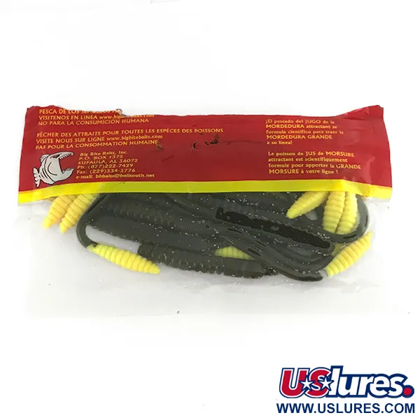 Big Bite Baits Jeff Kriet Squirrel Tail Worm, Green Pumpkin, 15cm, #7093