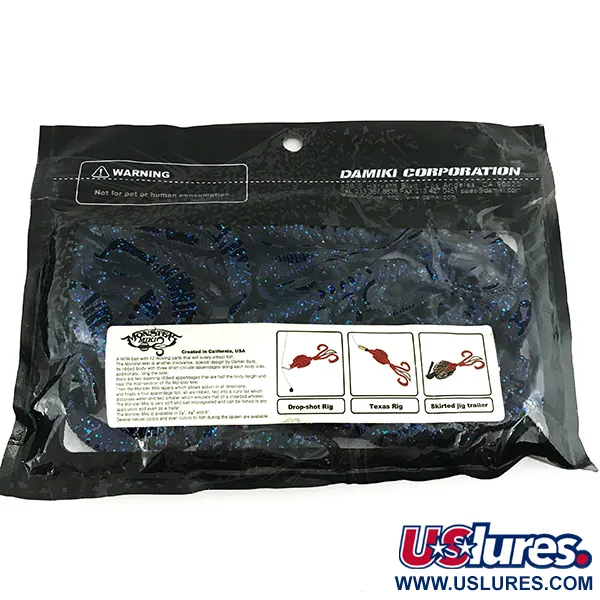 Damiki Monster Miki Leurre souple, Bleu, 18cm, Appendices, #7096