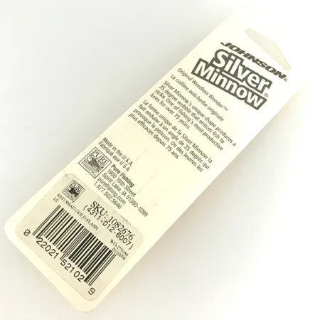 Johnson Silver Minnow Cuillère Anti-herbe, Red Shad Flash, 14g, #1082676