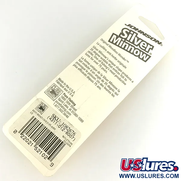 Johnson Silver Minnow Cuillère Anti-herbe, Red Shad Flash, 14g, #1082676