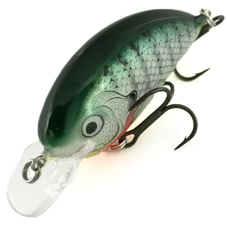 Bagley Pro Sunny B Squarebill Crankbait, Vert Argent, 8,5g, Balsa, #7107