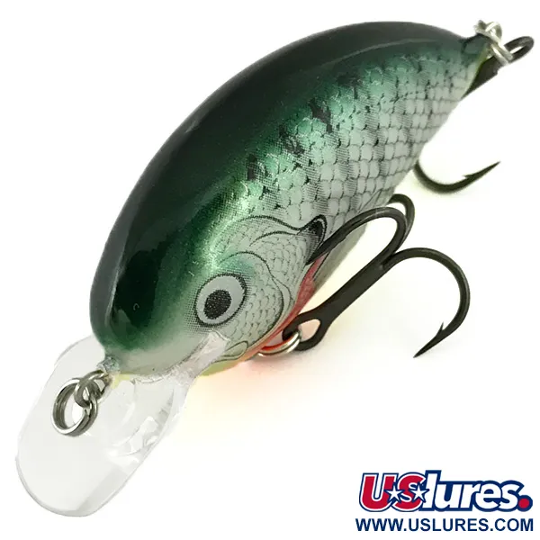 Bagley Pro Sunny B Squarebill Crankbait, Vert Argent, 8,5g, Balsa, #7107