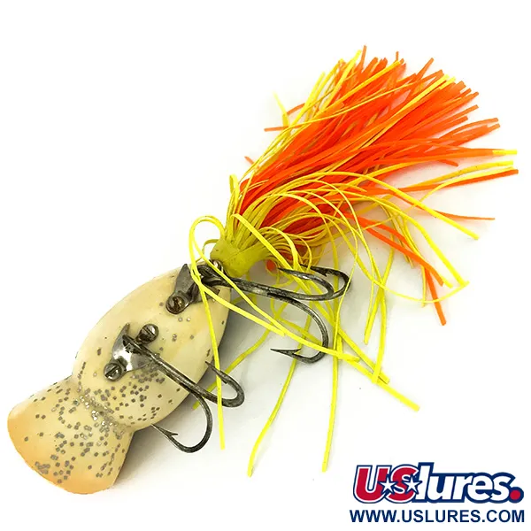 Fred Arbogast Hula Popper Leurre Surface, Frog, 14g, Jupe, #7126