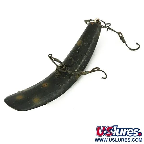 Helin FlatFish Leurre Bois, Noir-Jaune, 10g, Spreader-Bar, #7127