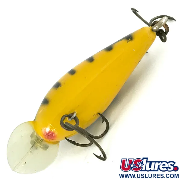 Bomber Model A Crankbait, Yellow Skeletal, 9g, Vintage, #7128