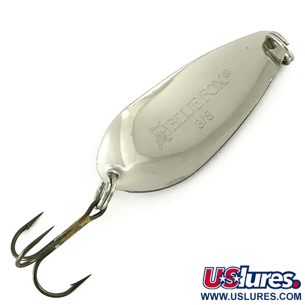 Blue Fox Strobe Tear Drop Spoon Cuillère, Noir/Blanc/Nickel, 11g, #7136