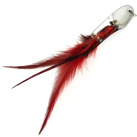Pflueger Weedless Chum Cuiller, Nickel / Rouge, 14g, Anti-herbe, #7150