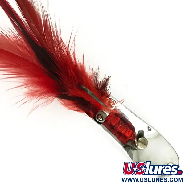 Pflueger Weedless Chum Cuiller, Nickel / Rouge, 14g, Anti-herbe, #7150