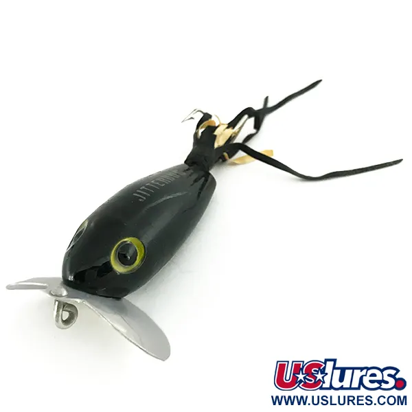 Fred Arbogast Jitterbug Weedless, Noir, 8.5g, anti-herbe, #7275
