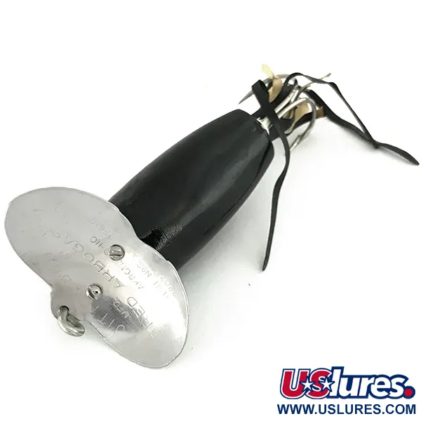 Fred Arbogast Jitterbug Weedless, Noir, 8.5g, anti-herbe, #7275