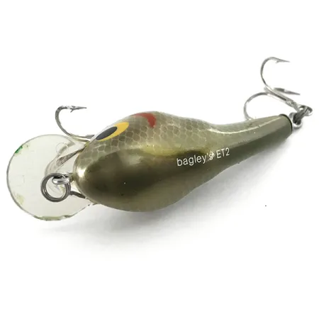 Bagley ET2 Crankbait, Argent, 9,5g, Bois de Balsa, #7278