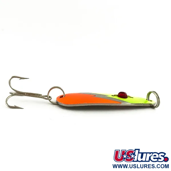 Red Eye Lures Red Eye Evil Eye Cuiller, Jaune/Orange/Nickel, 14g, #7319