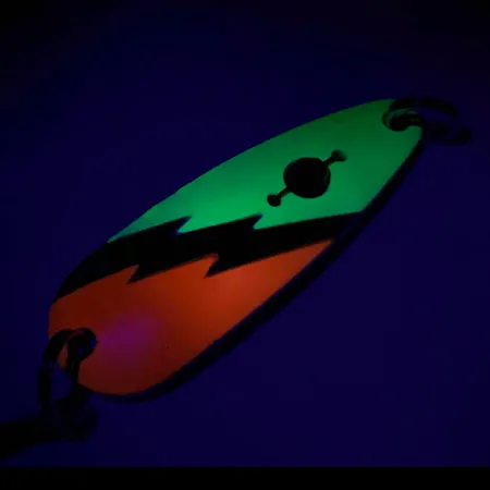 Red Eye Lures Red Eye Evil Eye Cuiller, Jaune/Orange/Nickel, 14g, #7319